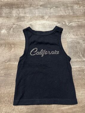 Vital Life California Black Tank Top Size Medium